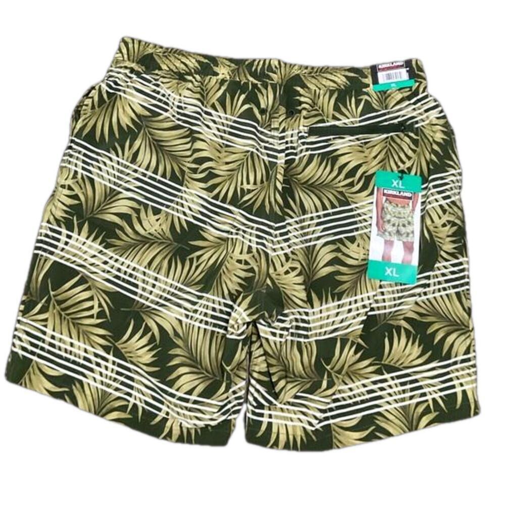 Kirkland Signature Men’s Swim Short Trunks Green Size XL NWT